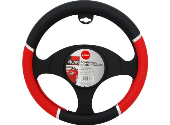 Pokrowiec kierownicy DeLuxe czerwony