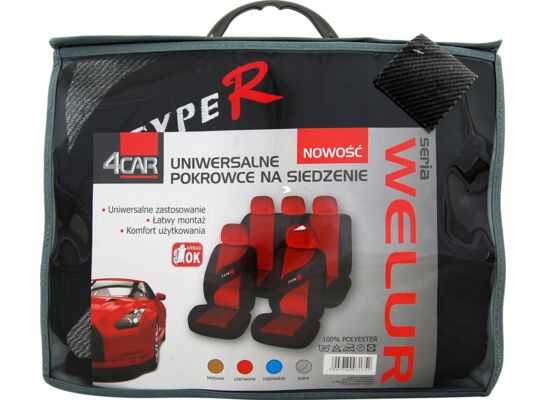 Pokrowce na siedzenia WELUR szare 4Car