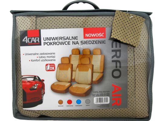 Pokrowce na siedzenia PERFO-AIR beżowe 4Car