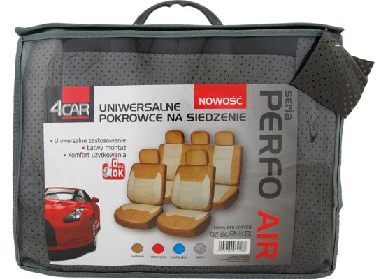 Pokrowce na siedzenia PERFO-AIR szare 4Car