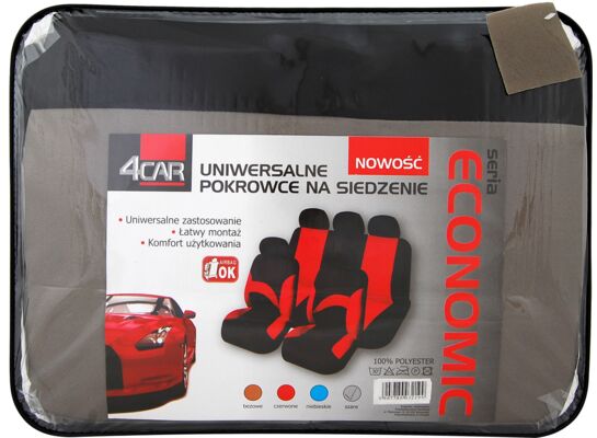 Pokrowce na siedzenia ECONOMIC szare 4Car