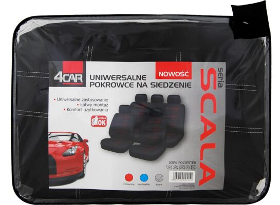 Pokrowce na siedzenia SCALA szare 4Car