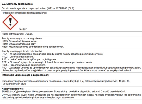 Klej SUPER GLUE 2 g blister