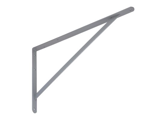 Wspornik stalowy wzmocniony płaskownikiem WSWP 500 malowany szary VELANO