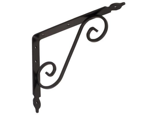 Wspornik ornamentowy kuty WOZ 240 gradowany czarny VELANO