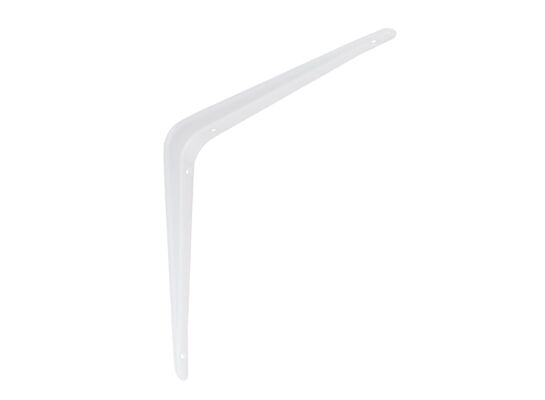 Wspornik wzmocniony z przetłoczeniem szerokim WWPS 250 biały VELANO