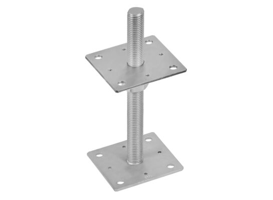 Podstawa słupa regulowana gwintowana PSR 110 cynk galwanizowany srebrny DMX