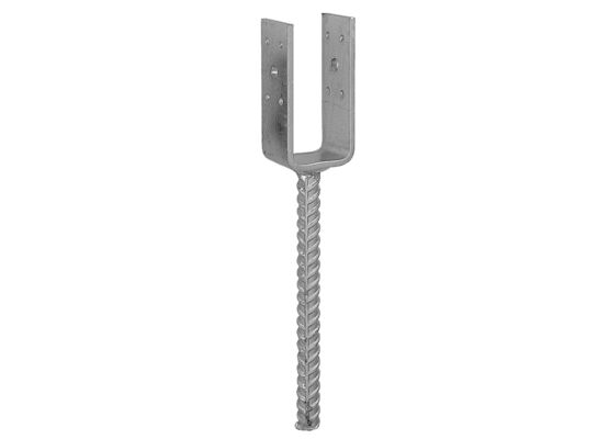 Podstawa słupa lekka typ "U" PSL 50U cynk galwanizowany srebrny DMX