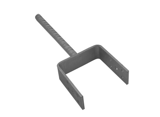 Podstawa słupa lekka typ "U" PSL 90U cynk galwanizowany srebrny DMX