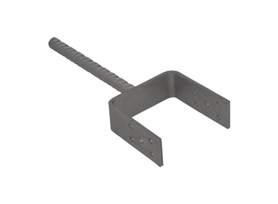 Podstawa słupa lekka typ "U" PSL 100U cynk galwanizowany srebrny DMX