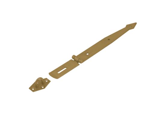 Zawias z zamknięciem bramkowy pasowy ZZB 250 cynk galwanizowany złoty DMX