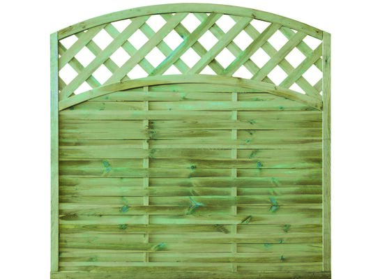 Płot lamelowy łuk kratka 180 x 180 R25 x 55 L5 x 60 STELMET