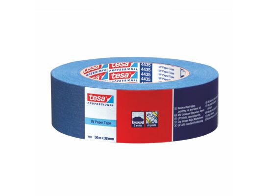 Taśma malarska maskująca Professional odporna na promieniowanie UV 50 m x 38 mm niebieska tesa®