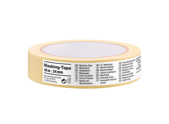 Taśma malarska maskująca Standard papierowa 40 m x 25 mm żółta tesa®