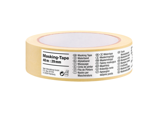 Taśma malarska maskująca Standard papierowa 40 m x 30 mm żółta tesa®