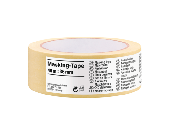 Taśma malarska maskująca Standard papierowa 40 m x 38 mm żółta tesa®