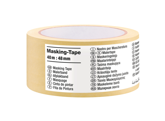 Taśma malarska maskująca Standard papierowa 40 m x 50 mm żółta tesa®