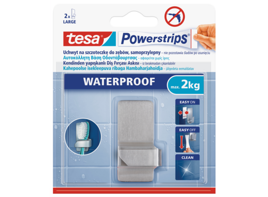 Haczyk samoprzylepny, POWERSTRIPS WATERPROOF, 1 sztuka, tesa