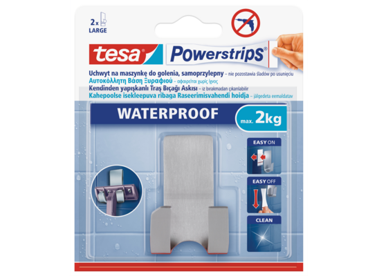 Haczyk samoprzylepny, POWERSTRIPS WATERPROOF, 1 sztuka, tesa