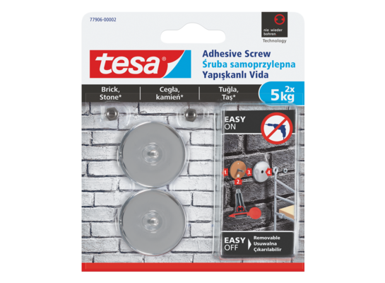 Śruba samoprzylepna na zewnątrz 5 kg okrągły, tesa