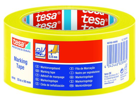 Taśma ostrzegawcza PVC żółta 33 m x 50 mm tesa
