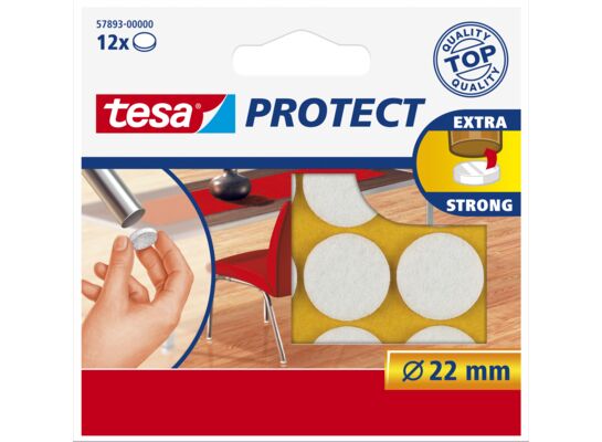 Podkładki filcowe białe 22 mm tesa