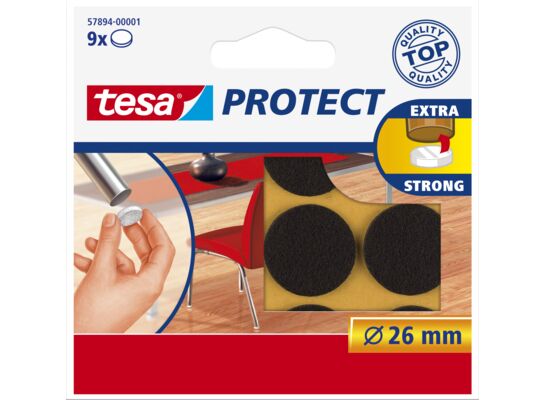 Podkładki filcowe brązowe 26 mm tesa