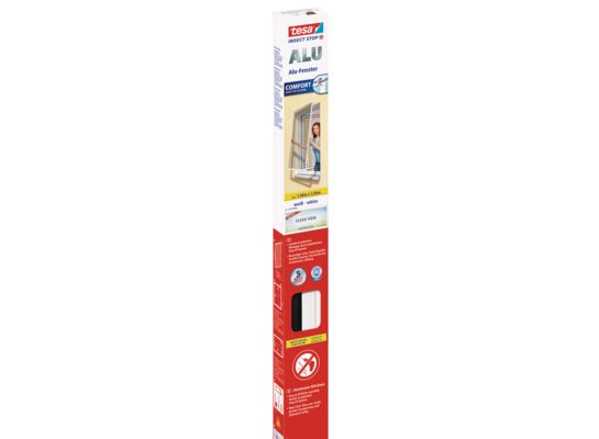 Moskitiera okienna COMFORT rama aluminiowa biała 1,4 x 1,5 m tesa