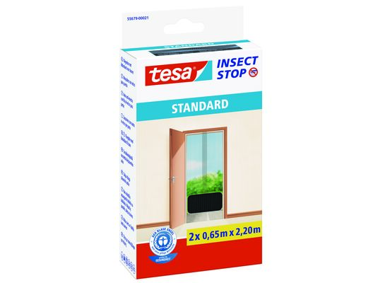Moskitiera do drzwi STANDARD czarna 2x 0,65 x 2,2 m Tesa