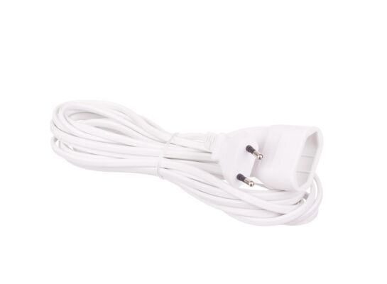 Przedłużacz Euro 5 m biały