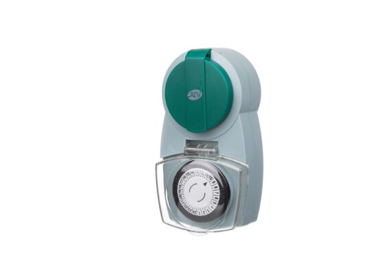 Programator czasowy mechaniczny IP44 zielono-szary