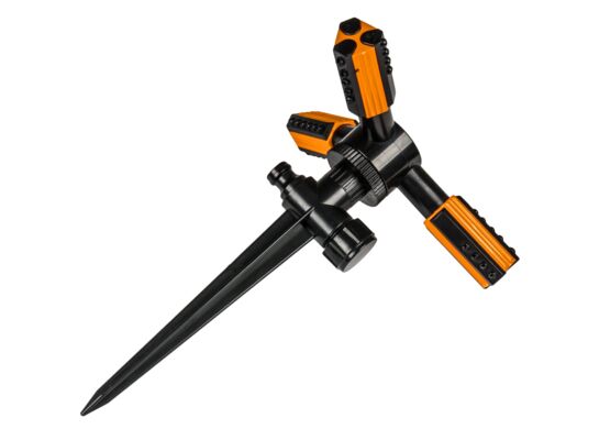 Zraszacz 3-ramienny, z plastikowym kolcem TRIO BLACK LINE