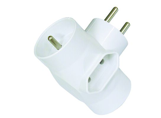 Rozgałęźnik 2 x 2P okrągłe i 2P płaskie