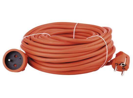 Przedłużacz 1 gniazdo 20 m pomarańczowy