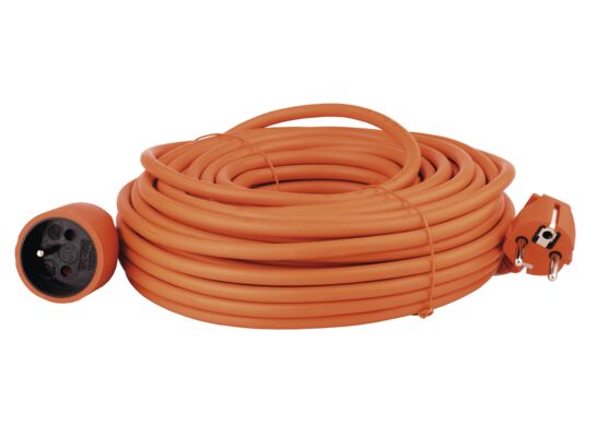 Przedłużacz 1 gniazdo 25 m pomarańczowy