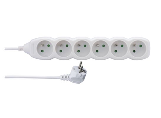 Przedłużacz 6 gniazd 2 m