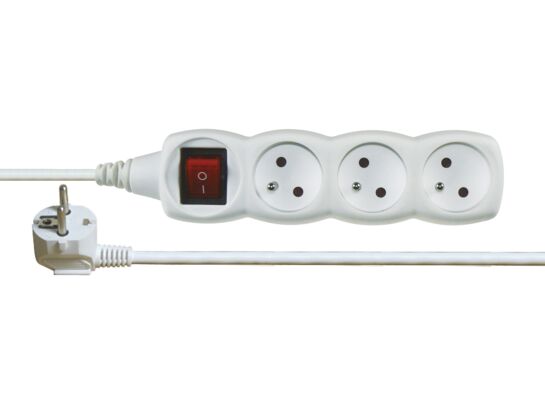 Przedłużacz z wyłącznikiem 3 gniazda 5 m