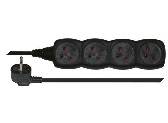 Przedłużacz 4 gniazda 5 m czarny