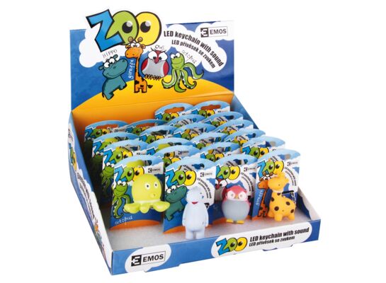 Brelok LED zwierzątka zoo mix