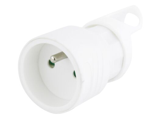 Gniazdo proste z uchwytem białe