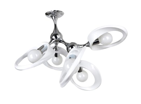 Żyrandol Emma 5 biały Lampex