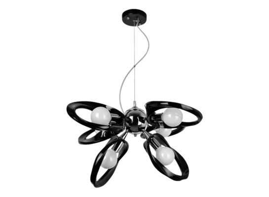 Żyrandol Emma 6 czarny Lampex