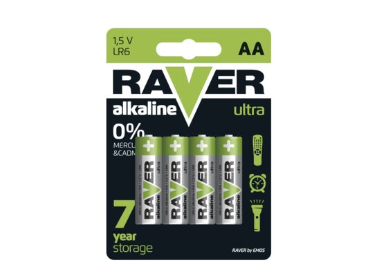 Bateria alkaliczna Raver Ultra Alkaline AA (LR6) blister 4 sztuki