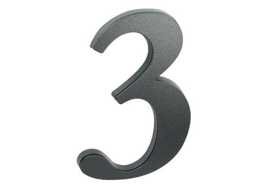 Cyfra 3, 19 cm tworzywo sztuczne czarna