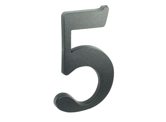 Cyfra 5, 19 cm tworzywo sztuczne czarna