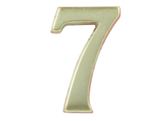 Cyfra 7, 5 cm ZnAl, nikiel-satyna