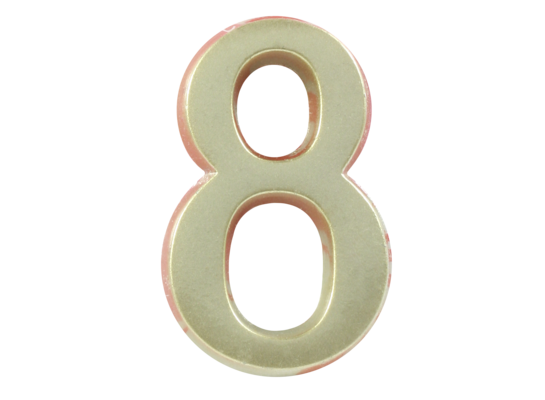 Cyfra 8, 5 cm ZnAl, nikiel-satyna