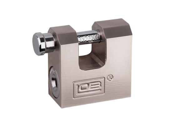 Kłódka trzpienowa mosiężna 50 zasuwkowa hartowany pałąk satyna