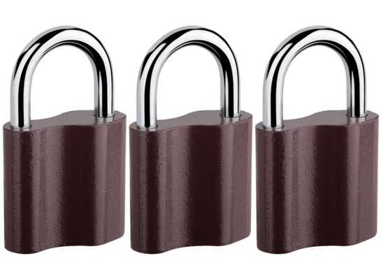 Kłódka KZ30 komplet 3 sztuki 6 kluczy