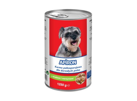 Karma dla psa z dróbiem i warzywami 1250 g Apiron 